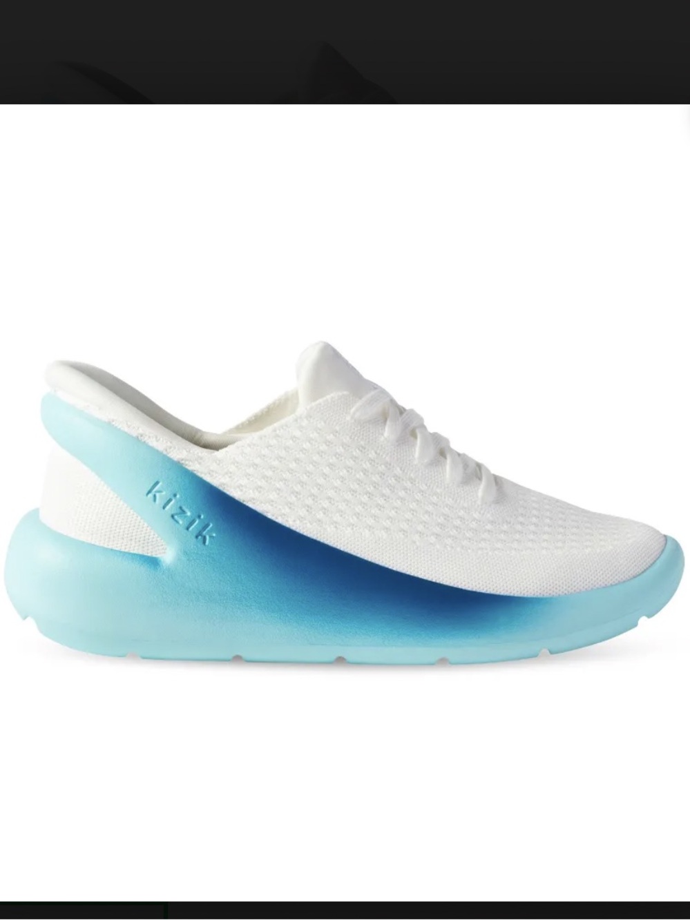 Kizik Roamer Womens Hands Free Sneakers White/Glacier Sz 6.5M XLNT Condition